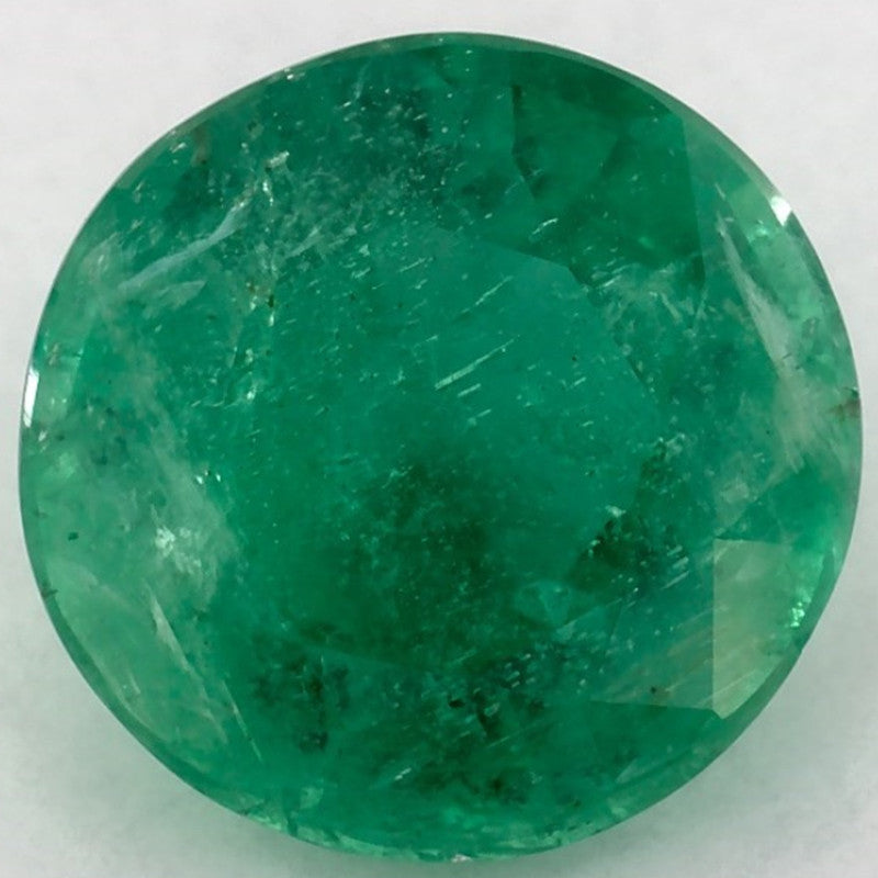 1.52 Carat Round Natural Green Emerald