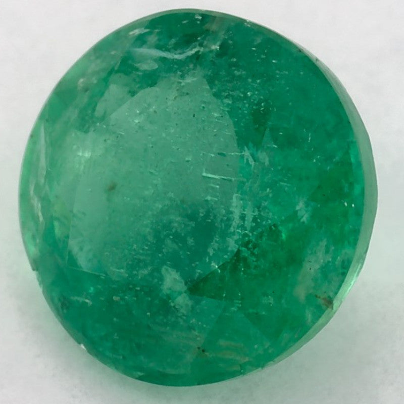 1.52 Carat Round Natural Green Emerald