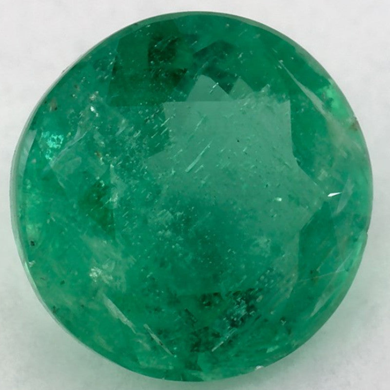 1.52 Carat Round Natural Green Emerald