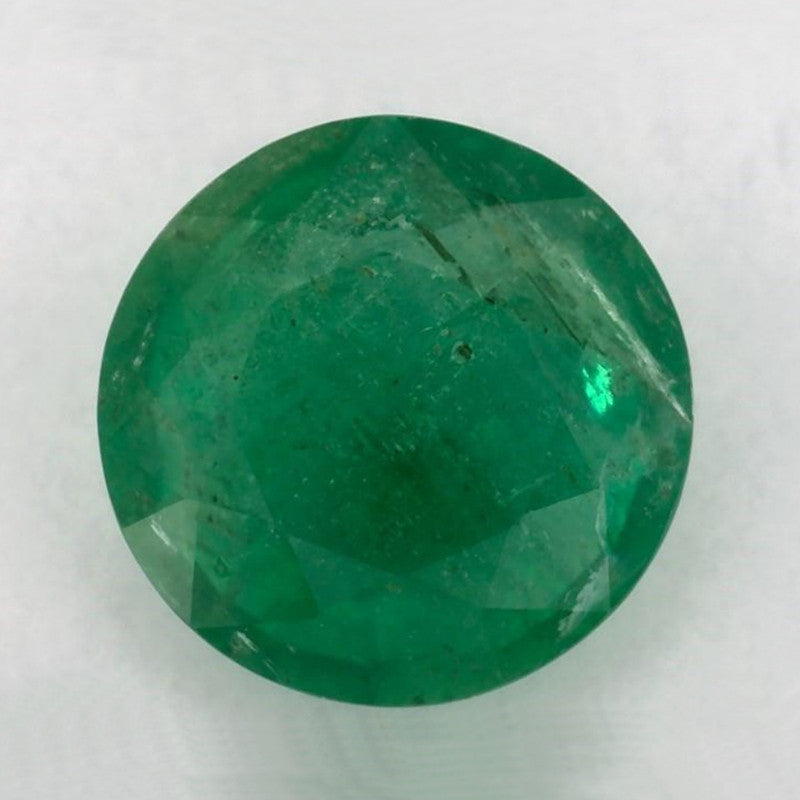 1.58 Carat Round Natural Green Emerald