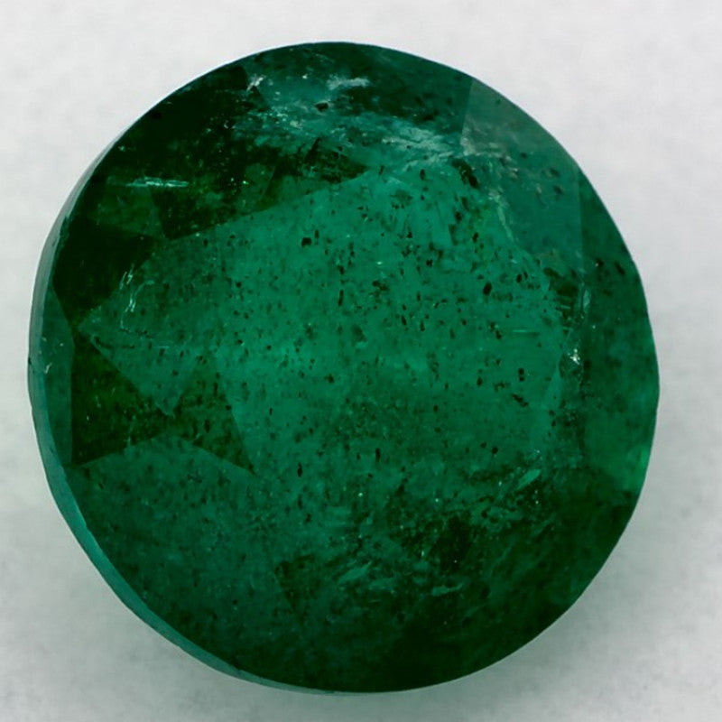 2.34 Carat Round Natural Green Emerald