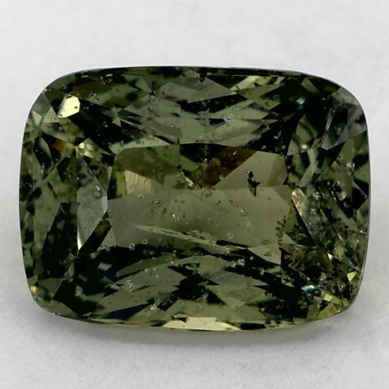 3.58 Carat Cushion Natural Green Sapphire