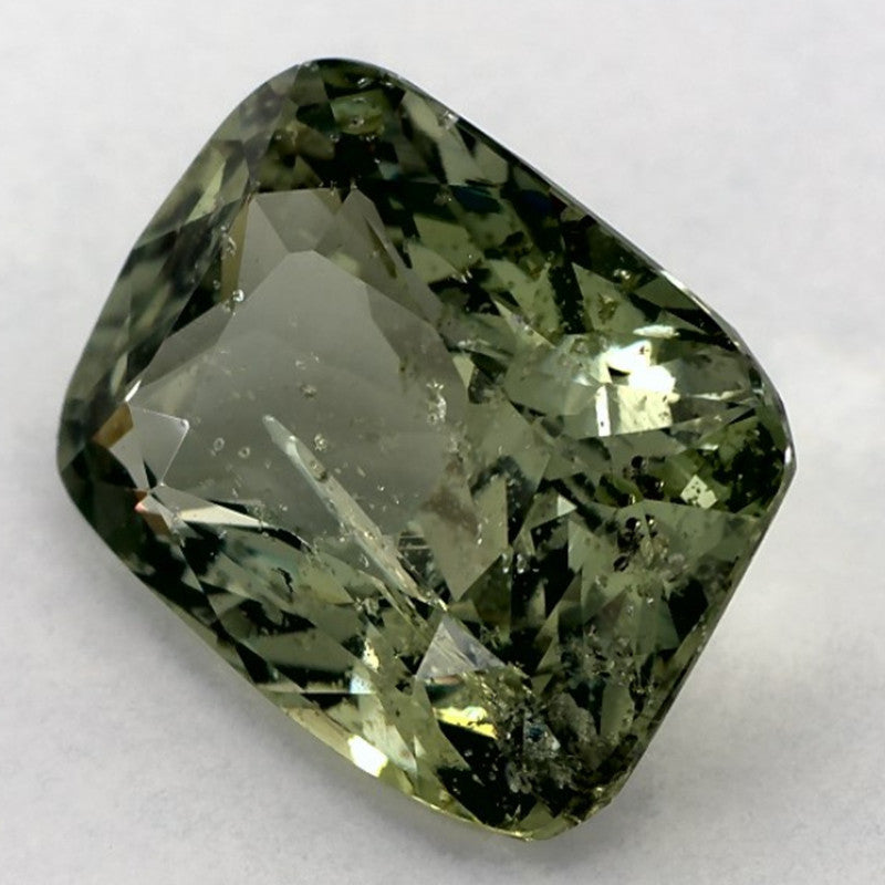 3.58 Carat Cushion Natural Green Sapphire