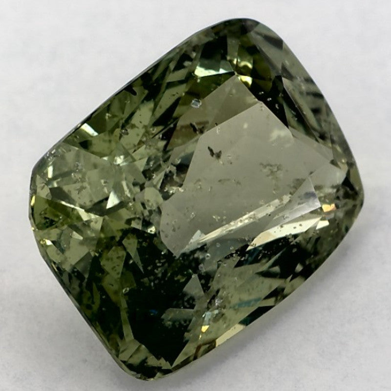 3.58 Carat Cushion Natural Green Sapphire
