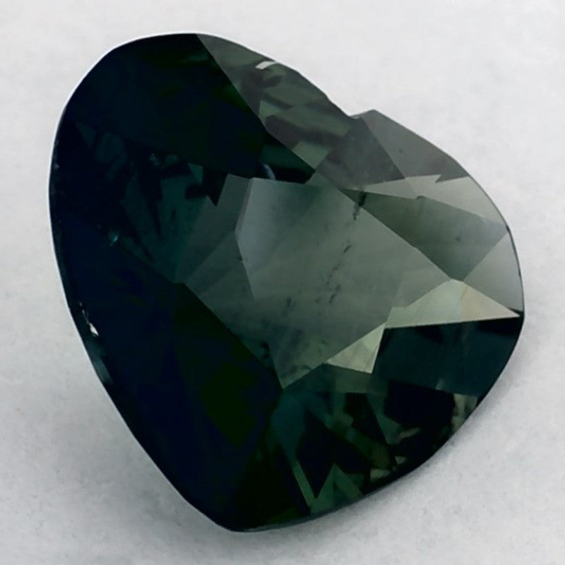 1.31 Carat Heart Natural Green Sapphire