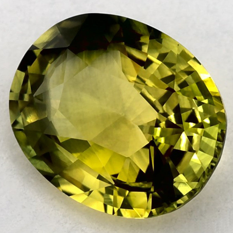 1.63 Carat Oval Natural Green Sapphire