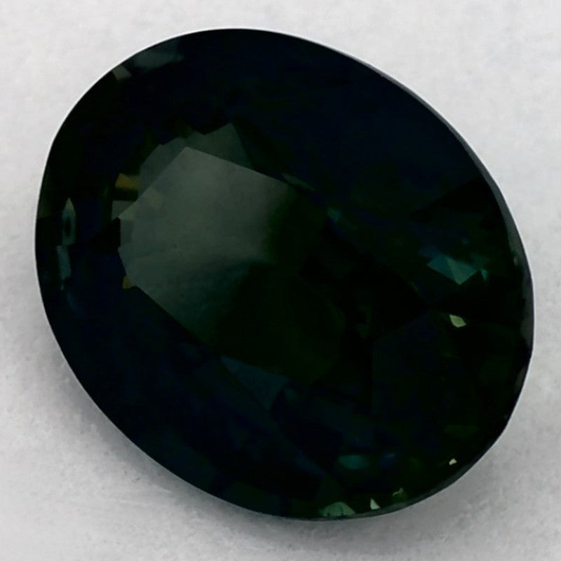 1.81 Carat Oval Natural Green Sapphire