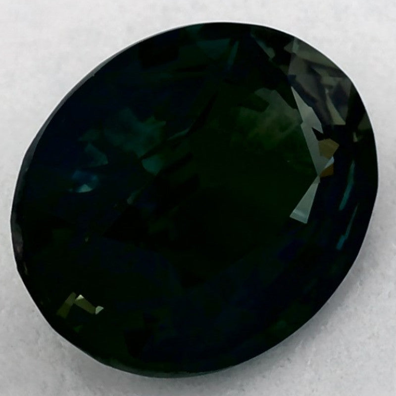 1.81 Carat Oval Natural Green Sapphire