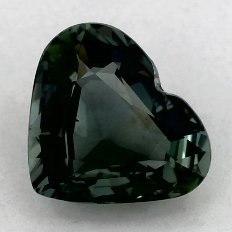 1.04 Carat Heart Natural Green Sapphire