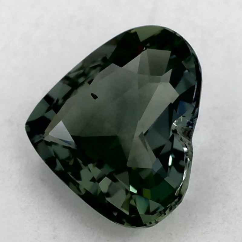1.04 Carat Heart Natural Green Sapphire