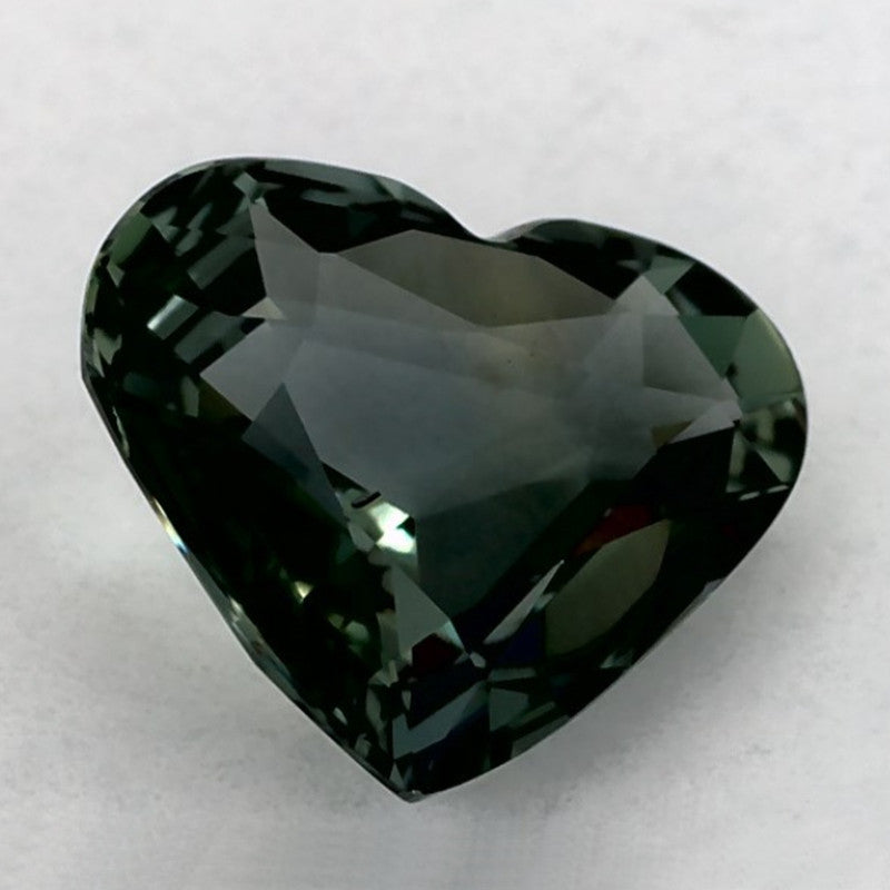 1.04 Carat Heart Natural Green Sapphire