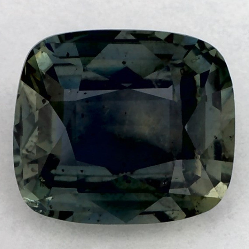 1.43 Carat Cushion Natural Green Sapphire