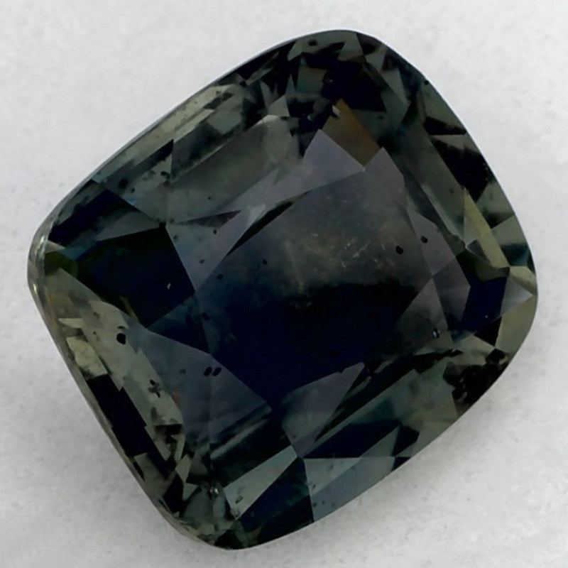 1.43 Carat Cushion Natural Green Sapphire