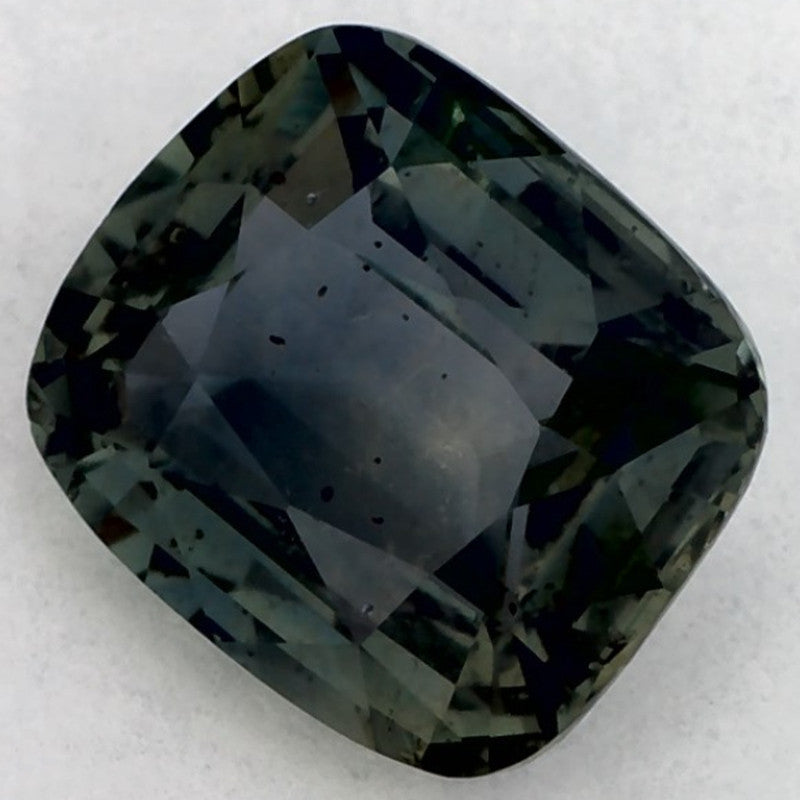 1.43 Carat Cushion Natural Green Sapphire