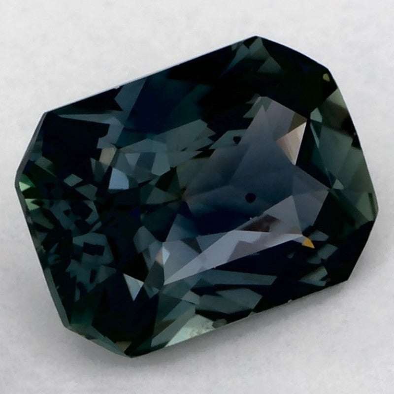 1.24 Carat Radiant Natural Green Sapphire