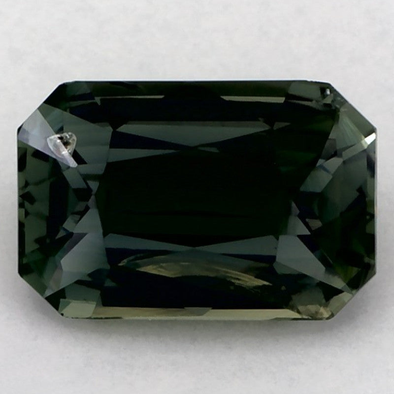 1.38 Carat Radiant Natural Green Sapphire
