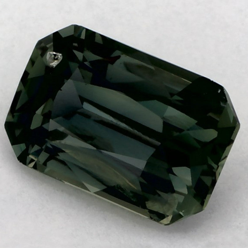 1.38 Carat Radiant Natural Green Sapphire
