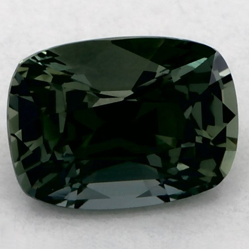 1.00 Carat Cushion Natural Green Sapphire