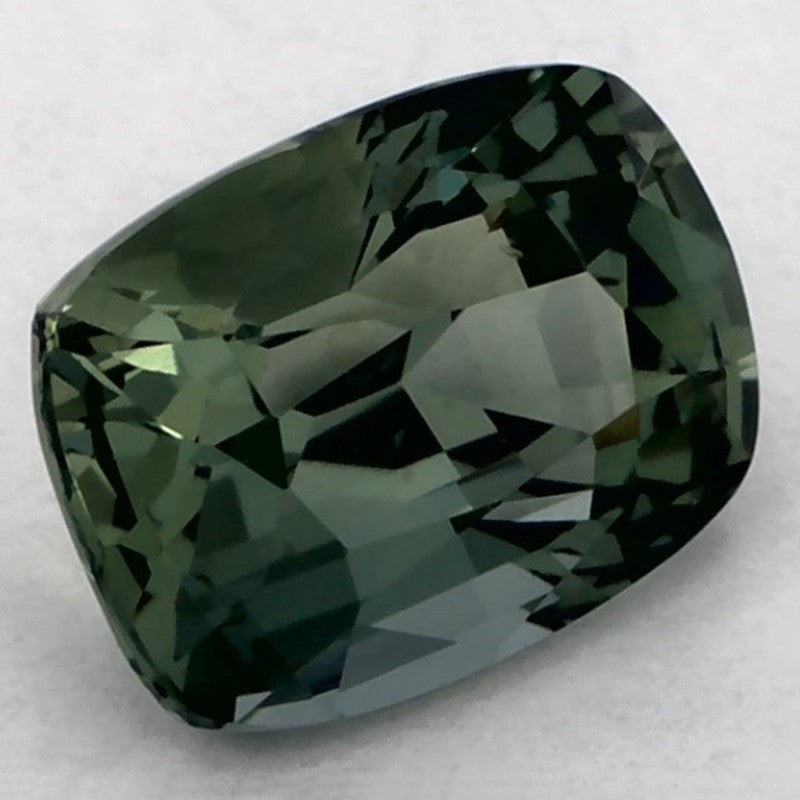 1.00 Carat Cushion Natural Green Sapphire