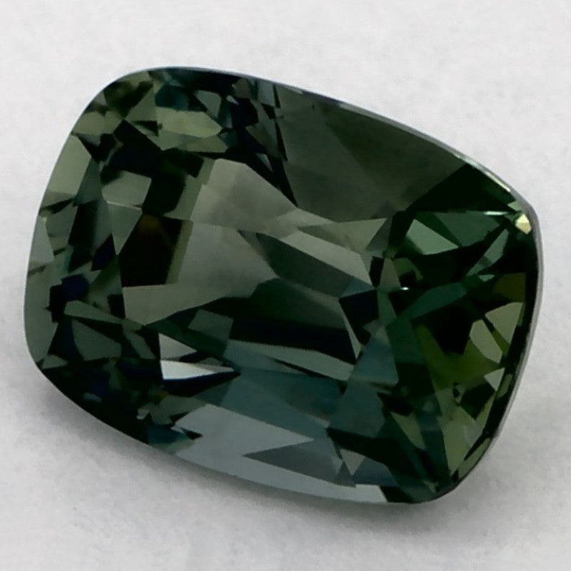 1.00 Carat Cushion Natural Green Sapphire
