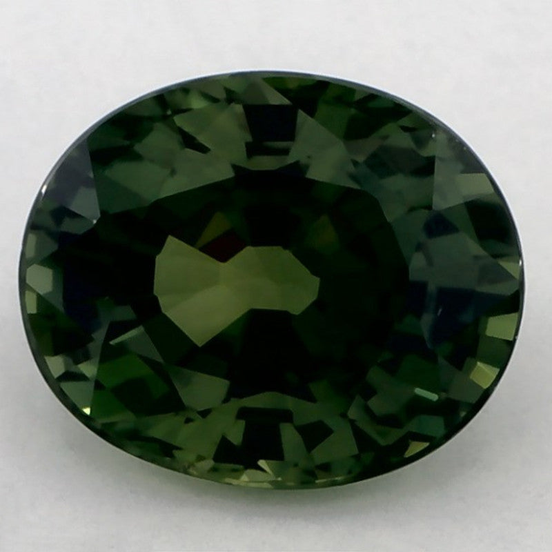 3.62 Carat Oval Natural Green Sapphire