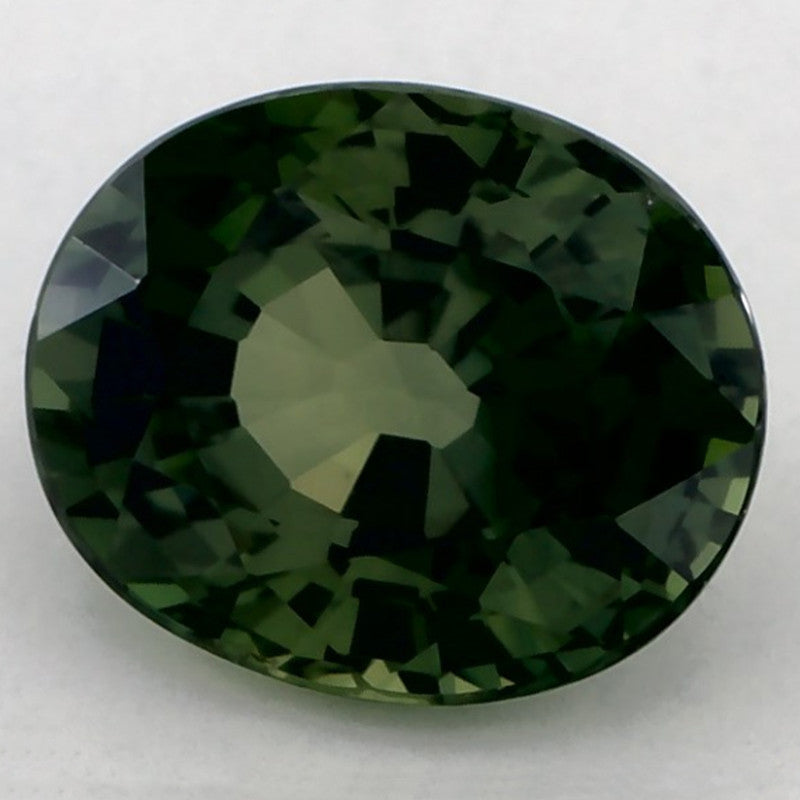 3.62 Carat Oval Natural Green Sapphire