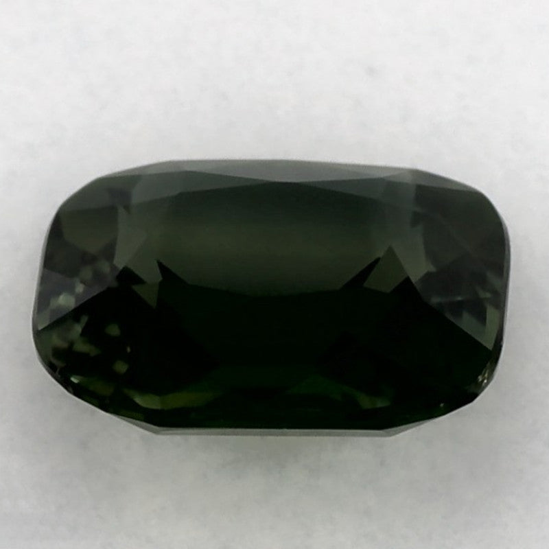 1.28 Carat Cushion Natural Green Sapphire