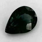 1.53 Carat Pear Natural Green Sapphire
