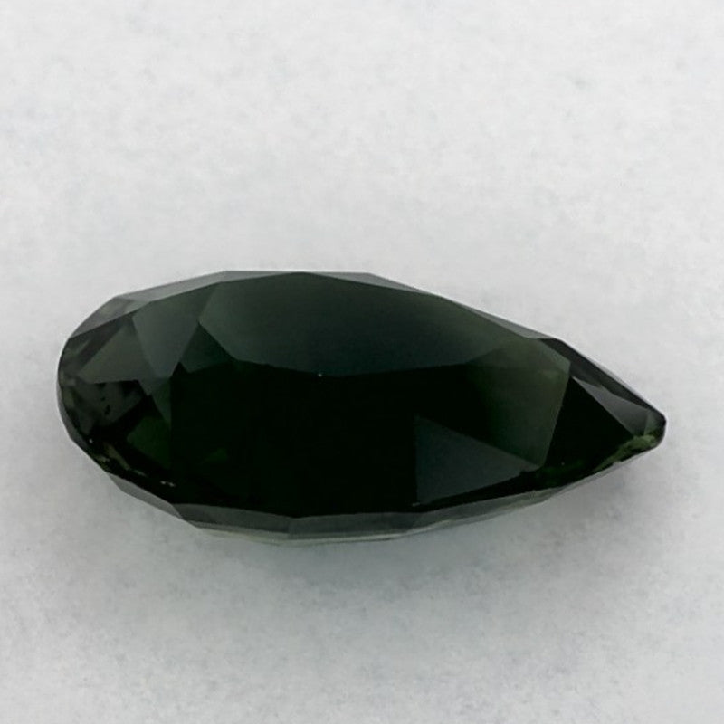 1.53 Carat Pear Natural Green Sapphire