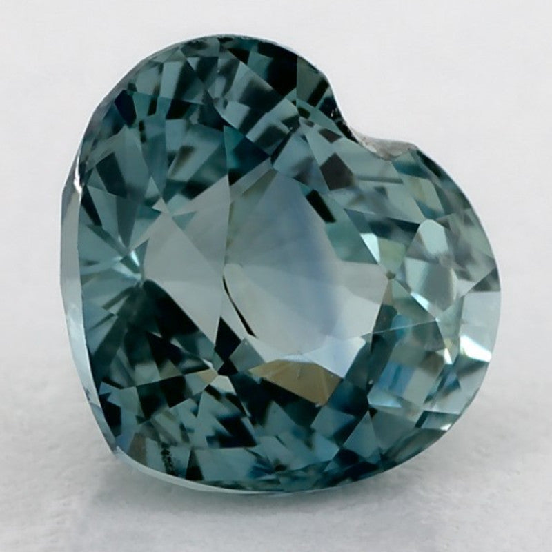 1.68 Carat Heart Natural Green Sapphire