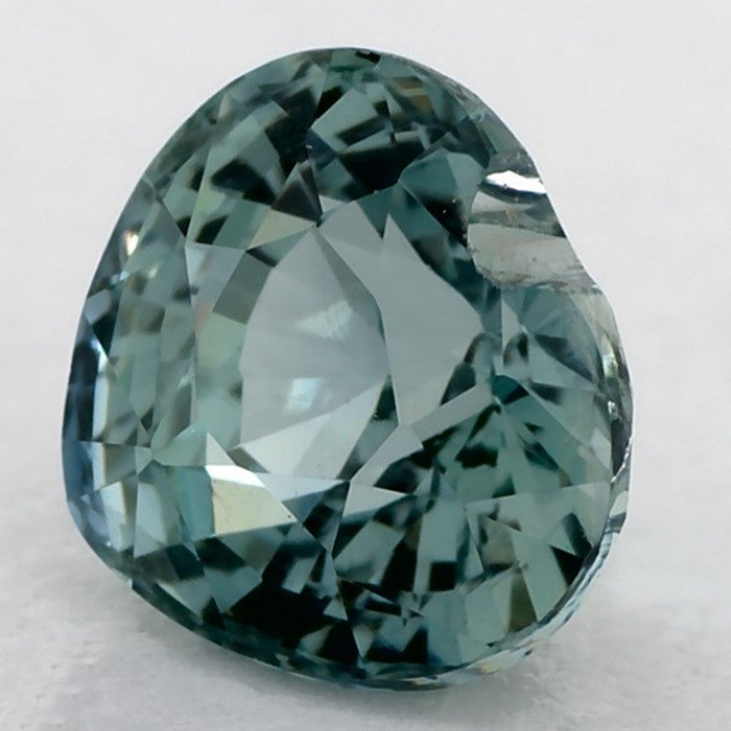 1.68 Carat Heart Natural Green Sapphire
