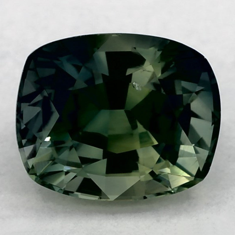2.40 Carat Cushion Natural Green Sapphire