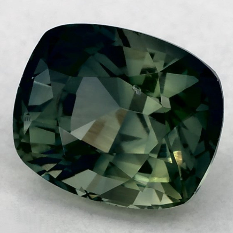 2.40 Carat Cushion Natural Green Sapphire