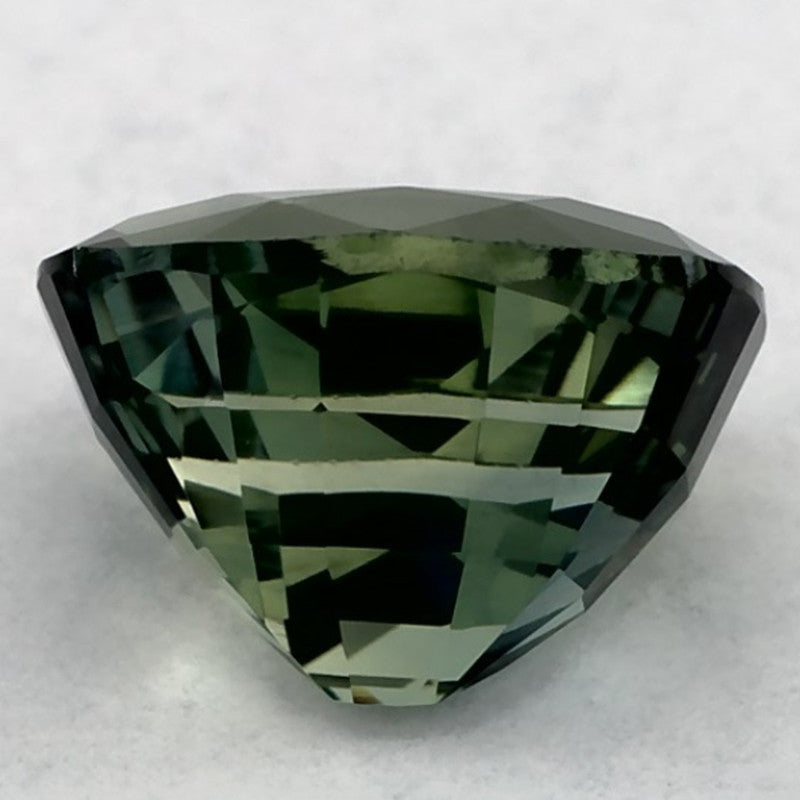 2.40 Carat Cushion Natural Green Sapphire