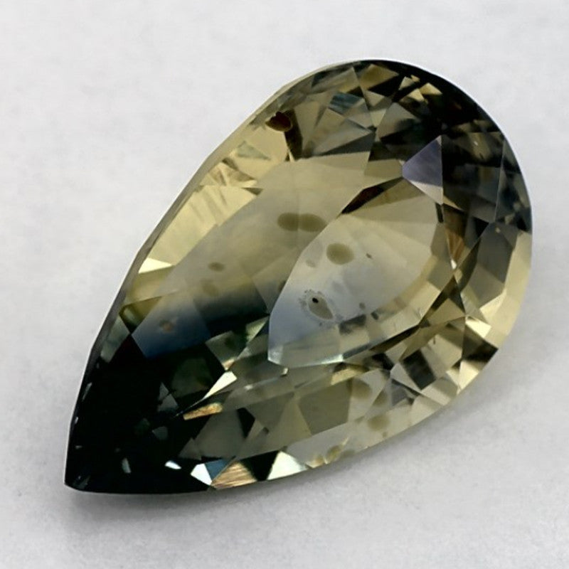 2.69 Carat Pear Natural Green Sapphire