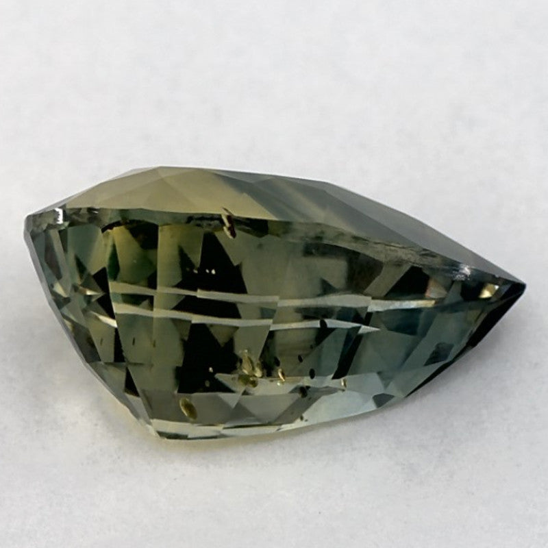 2.69 Carat Pear Natural Green Sapphire