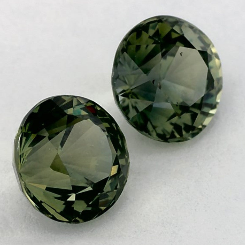 2.74 Carat Round Natural Green Sapphire