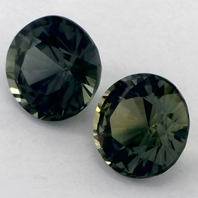 2.17 Carat Round Natural Green Sapphire