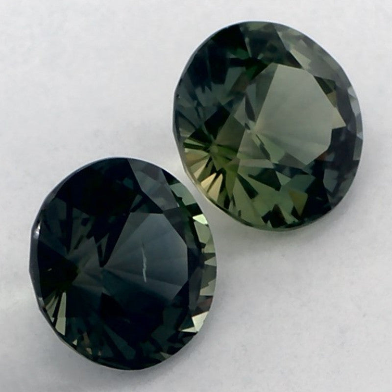 2.17 Carat Round Natural Green Sapphire