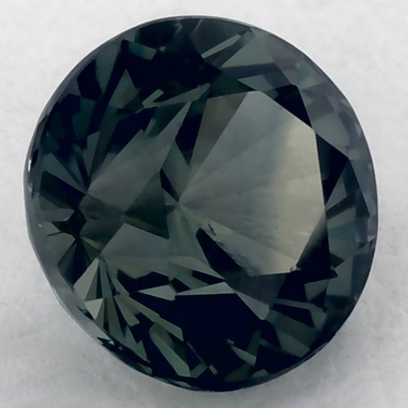 1.29 Carat Round Natural Green Sapphire