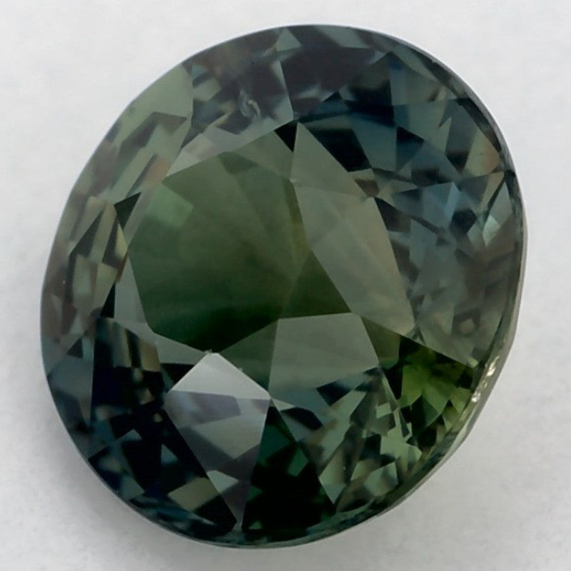 1.18 Carat Round Natural Green Sapphire