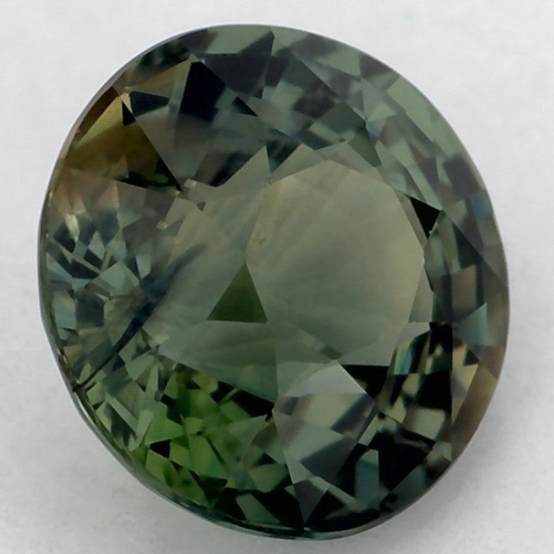 1.18 Carat Round Natural Green Sapphire
