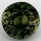 2.03 Carat Round Natural Green Sapphire