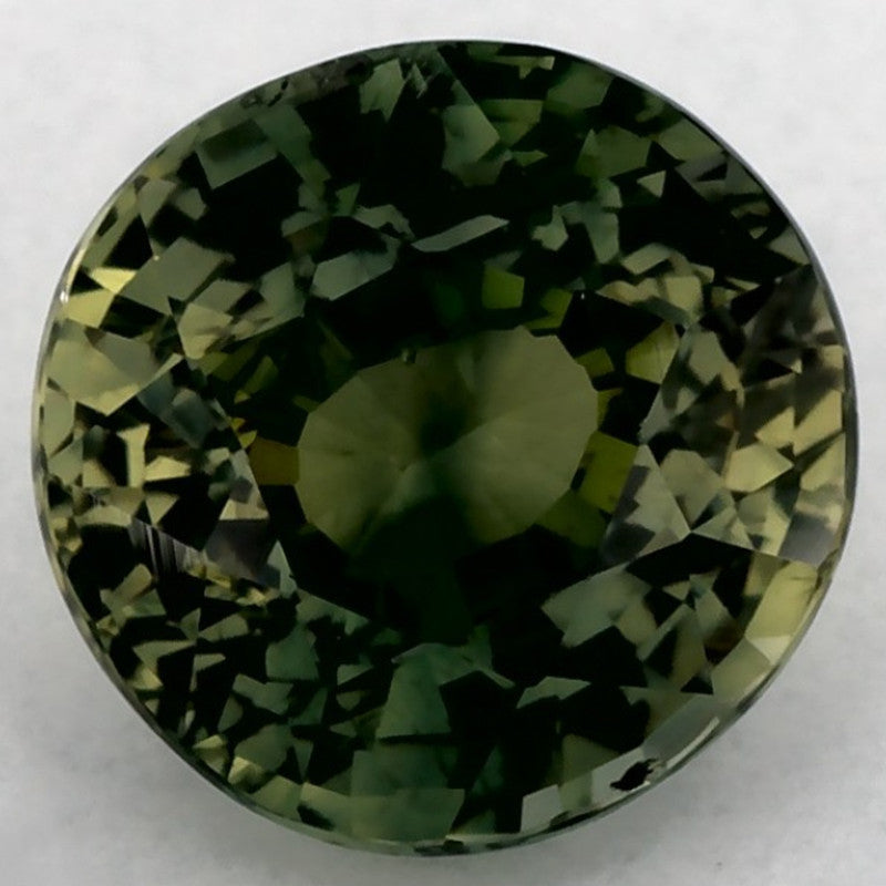2.03 Carat Round Natural Green Sapphire