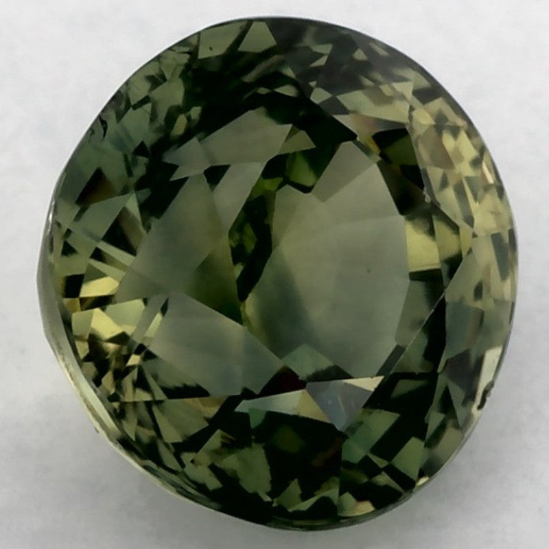 2.03 Carat Round Natural Green Sapphire
