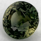 2.03 Carat Round Natural Green Sapphire