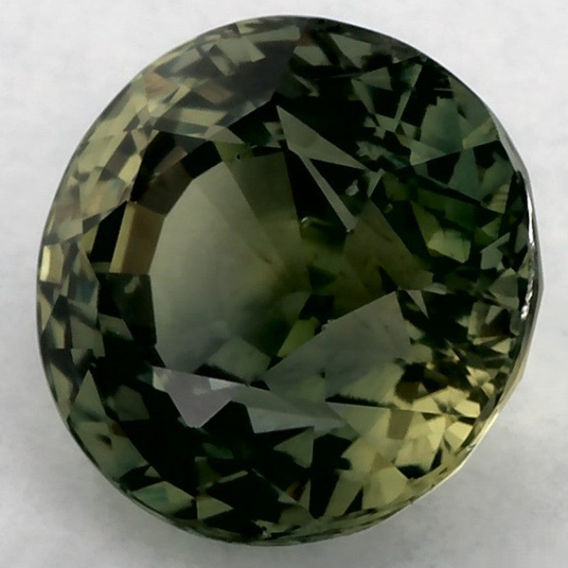 2.03 Carat Round Natural Green Sapphire