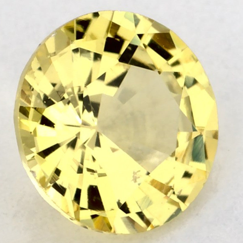 0.97 Carat Round Natural Yellow Sapphire