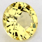 0.97 Carat Round Natural Yellow Sapphire