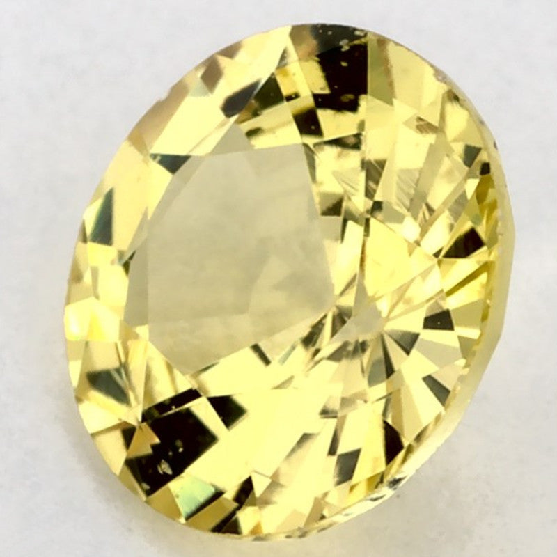 0.97 Carat Round Natural Yellow Sapphire